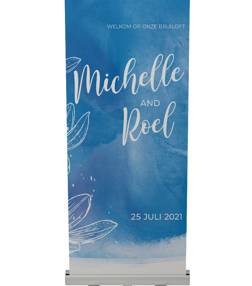 Blue Watercolor Roll-up Banner