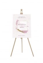 Pink Gold Badge Trouwbord
