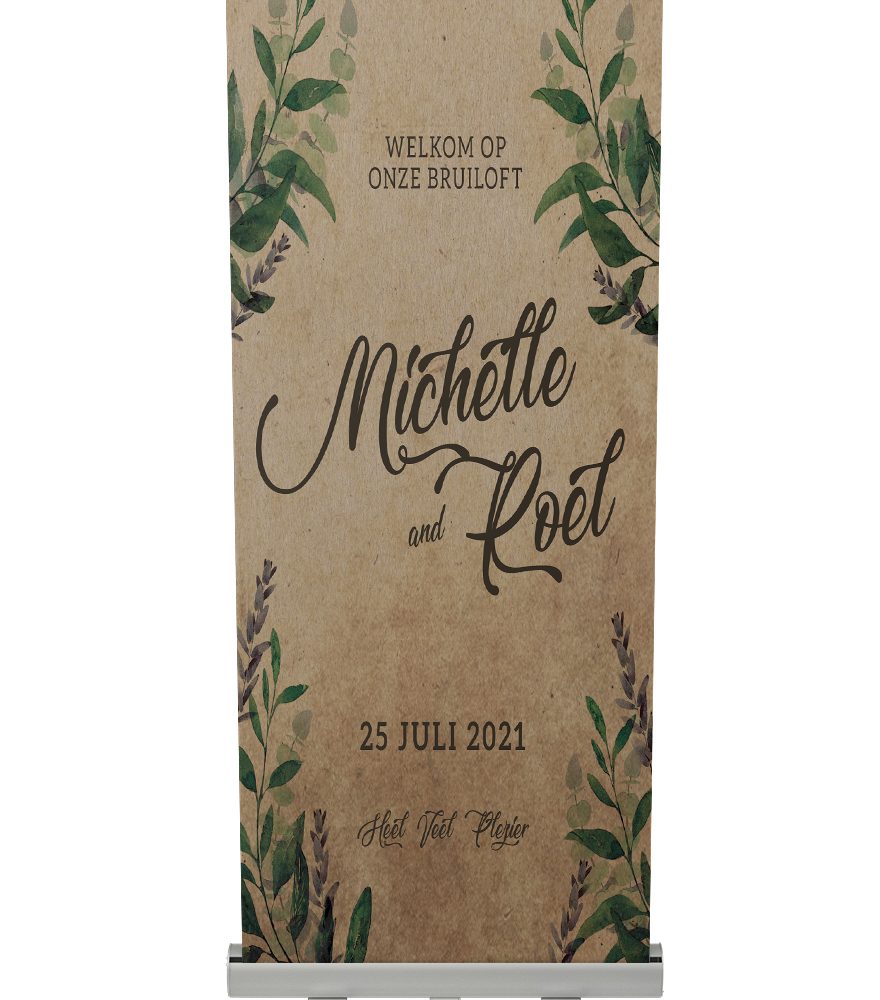 Old Paper Leaves Roll-up banner