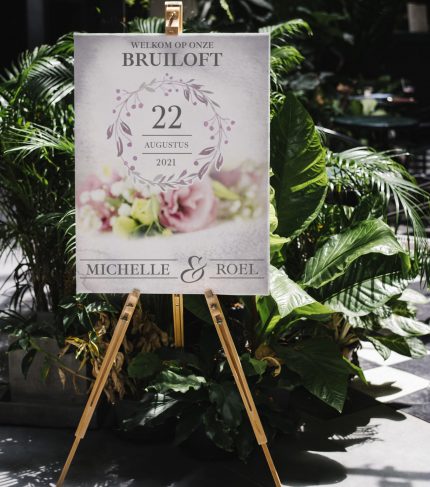 Watercolor Floral Trouwbord