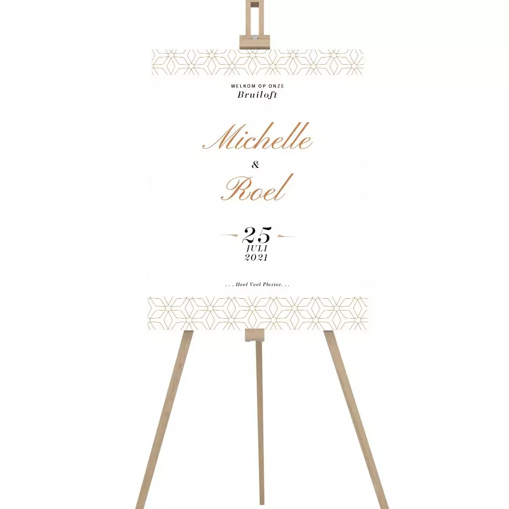 Elegant Gold Trouwbord