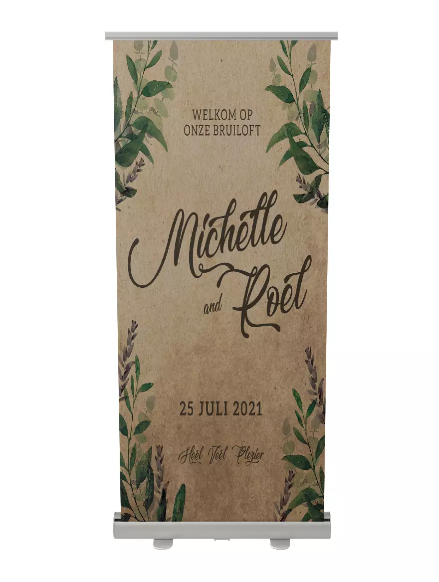 Old Paper Leaves Roll-up banner